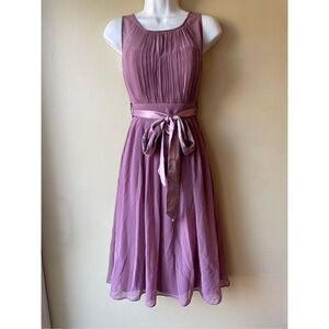 Little Mistress Bridesmaid Skate Dress in Mauve Purple Women's Size 4